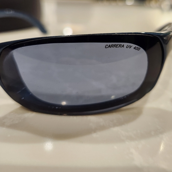 1990s CARRERA Clyde 57E Made in Italy Dark Blue Rectangular Sunglasses 66-18-115 - Picture 3 of 11